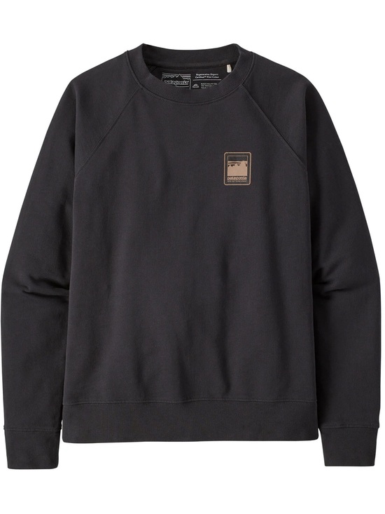 Patagonia Sweaters - Patagonia Women’s Black Crewneck with Brown Logo Patch